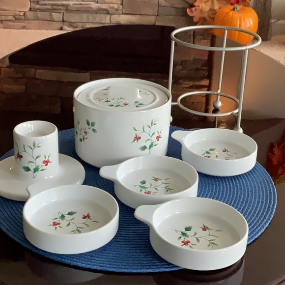 🌿Boxed Pfaltzgraff Deluxe Dessert Fondue Set🌿 - Picture 2 of 9